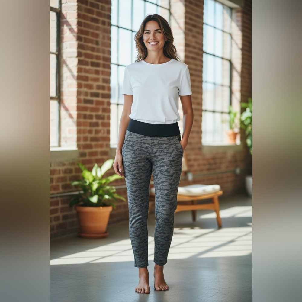 Simply Vera Leggings, Camouflage, Pull on Style. Woman's 1X